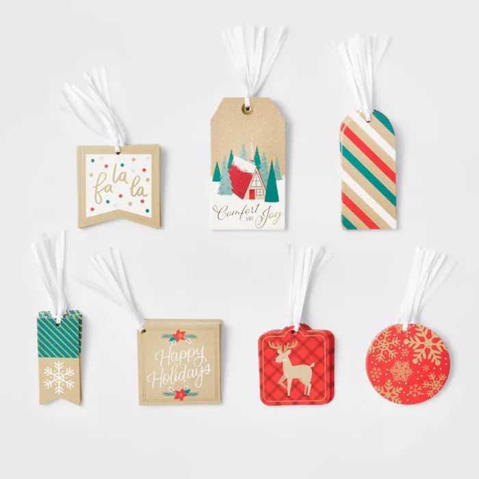50ct Can of Folk Gift Tags - Wondershop™ | Target