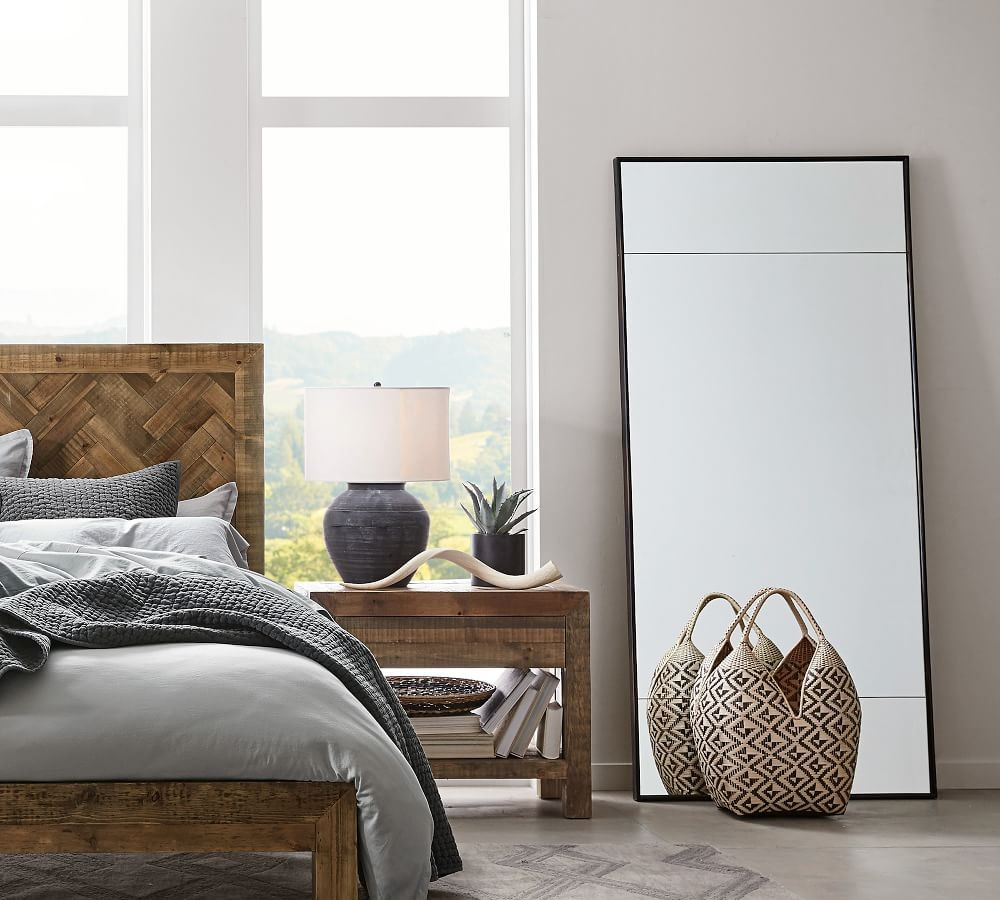 Berke Oversized Iron Frame Floor Mirror, 36&amp;quot; x 78&amp;quot; | Pottery Barn (US)