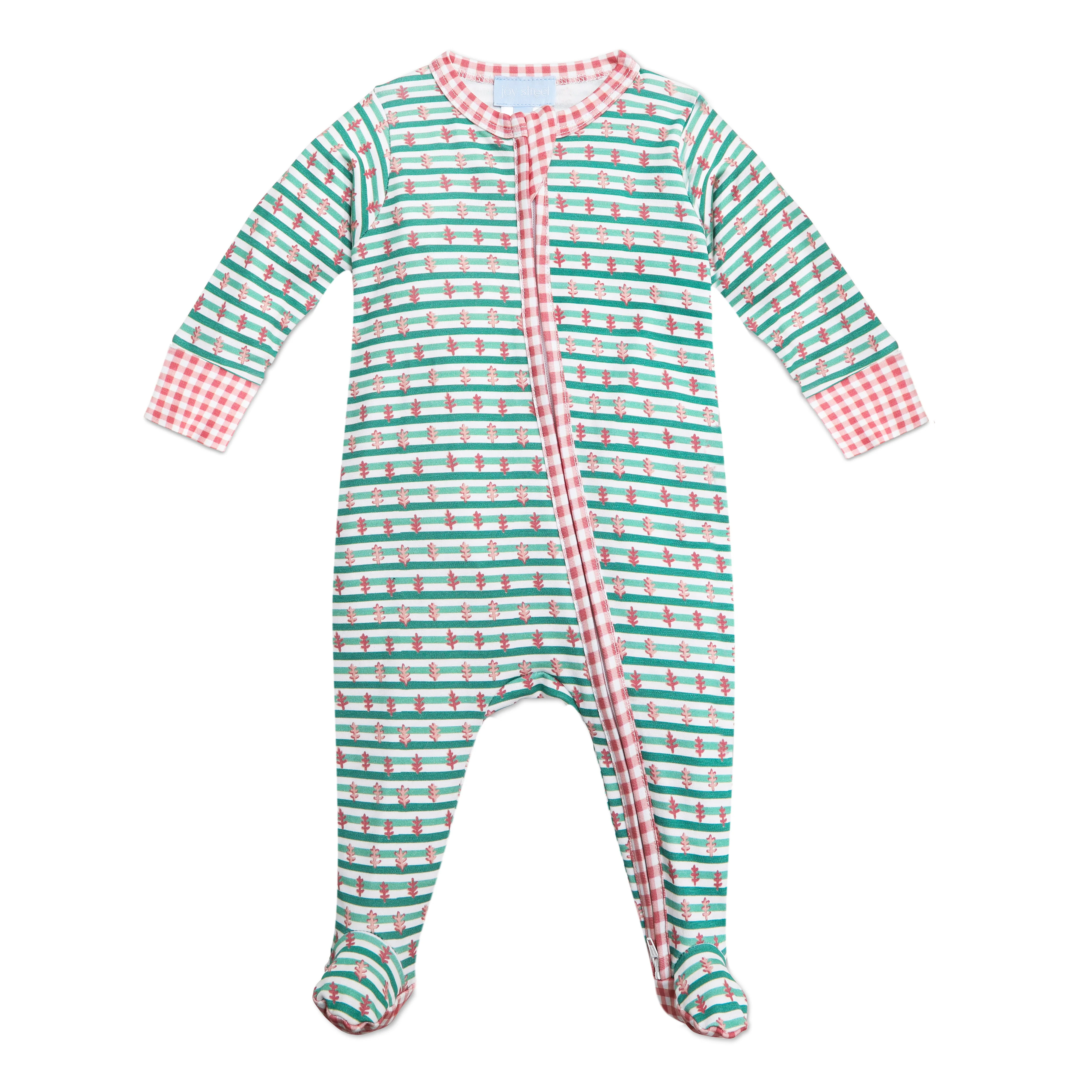 Balsam Stripe Zip Baby Onesie | Joy Street Kids LLC