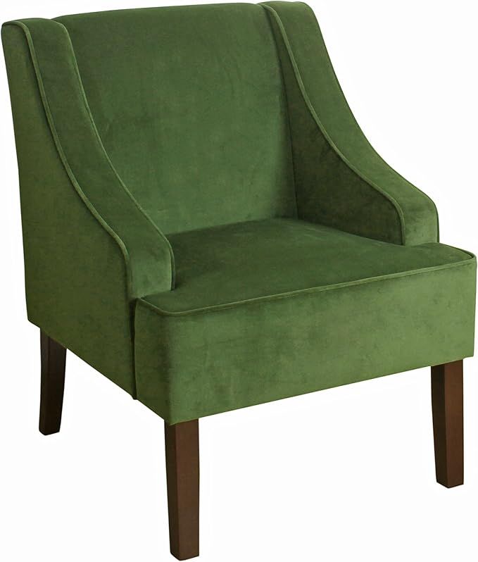 HomePop Velvet Swoop Arm Living-Room-Chairs, Dark Green | Amazon (US)