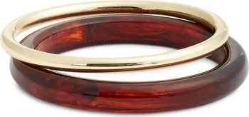 Set of 2 Resin & Metal Bangles | Nordstrom
