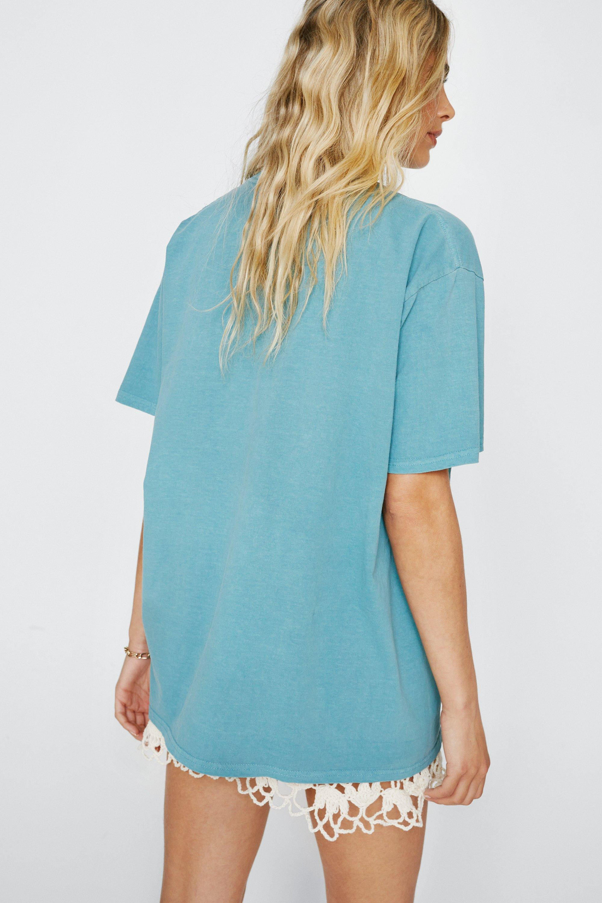 Be Happy Washed Oversized Graphic T-shirt | Nasty Gal (US)