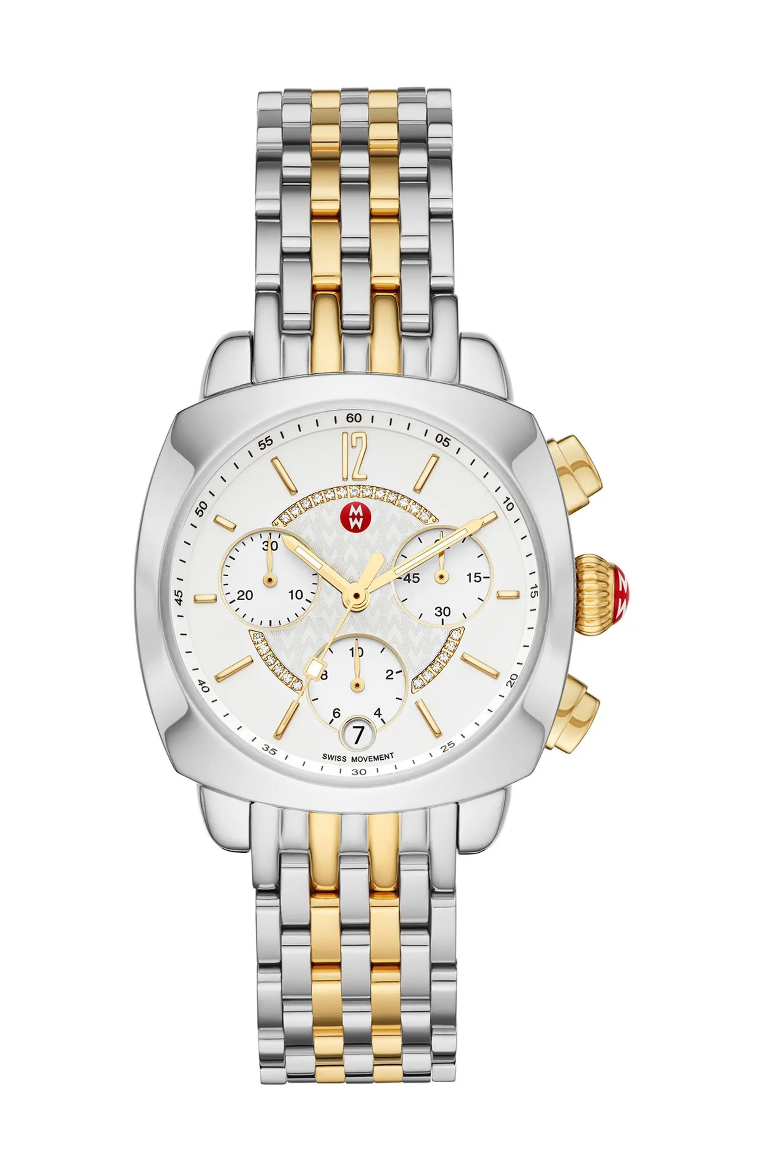 MICHELE Women's Ascalon Diamond Two-Tone Bracelet Watch, 34mm x 41mm - 0.05 ctw | Nordstromrack | Nordstrom Rack