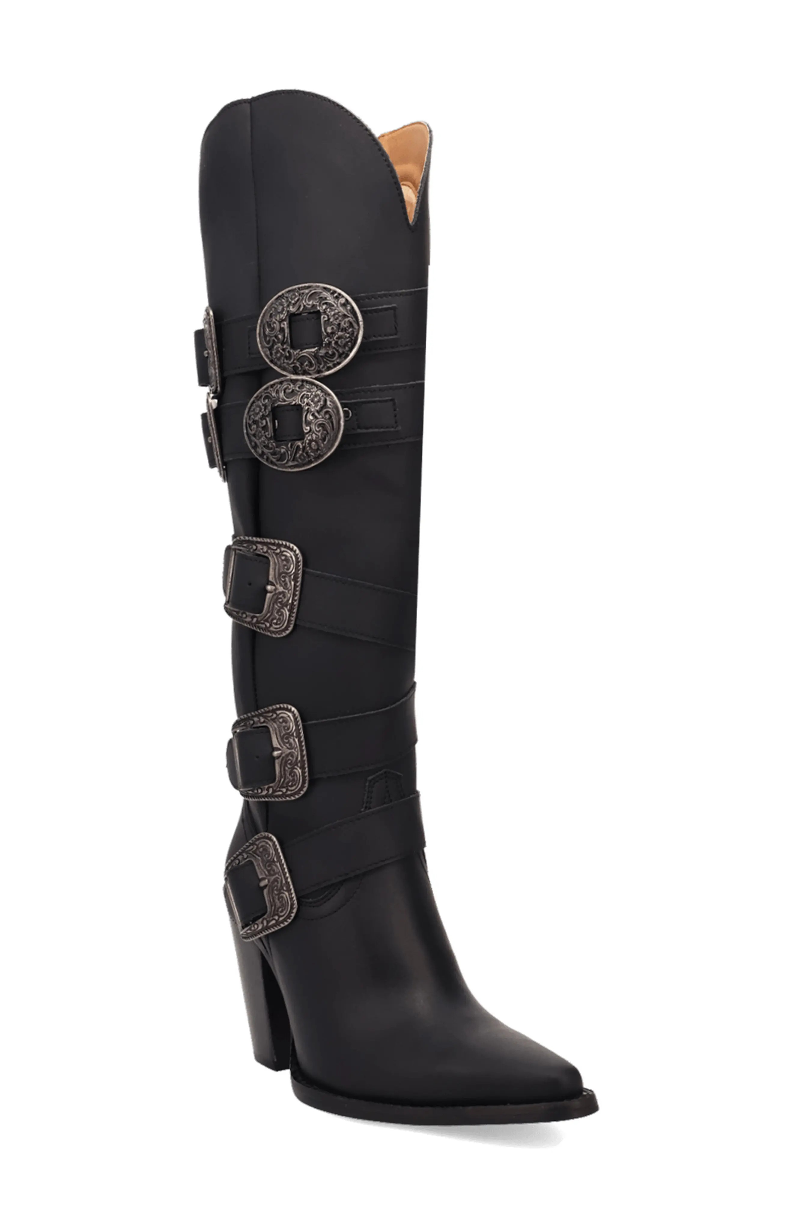 Dingo Spurwest Over the Knee Western Boot in Black at Nordstrom, Size 8 | Nordstrom