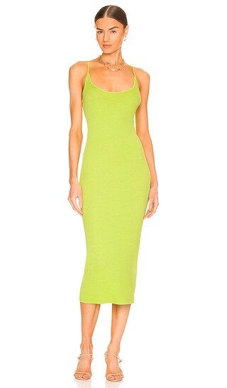 Silk Knit Essential Dress in Lime | Revolve Clothing (Global)