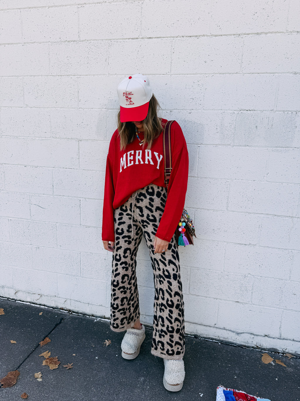 fuzzy leopard pants | Etta & East