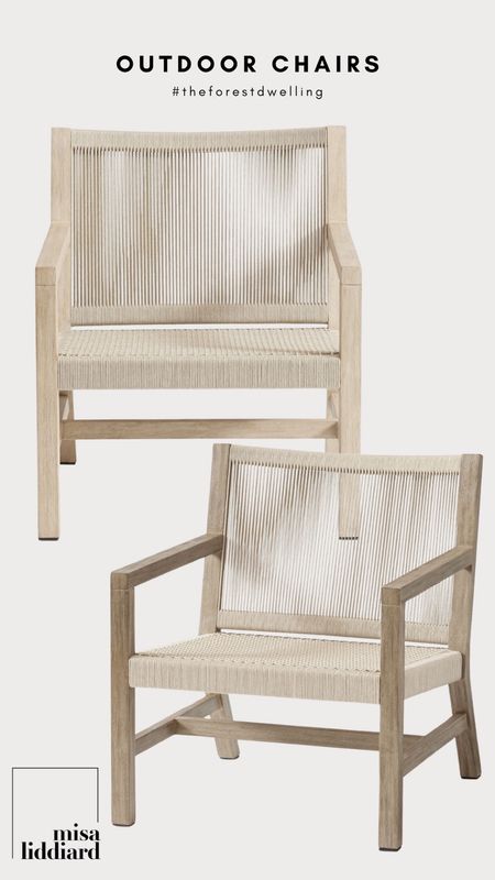Obsessed with these lounge chairs from Pottery Barn. The light natural wood and modern frame could work in any space.

#LTKhome #LTKstyletip
