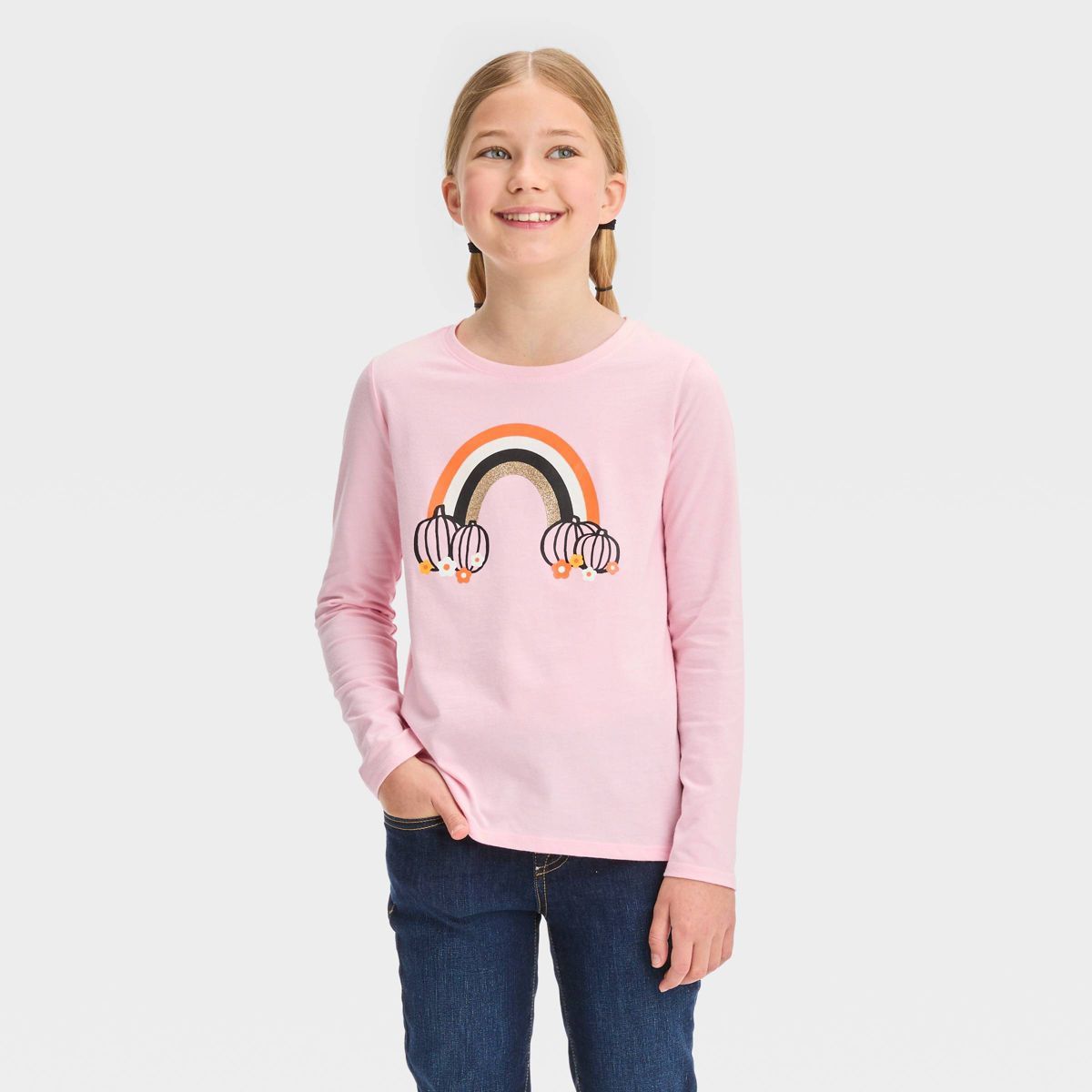 Girls' Halloween Long Sleeve Graphic T-Shirt - Cat & Jack™ | Target