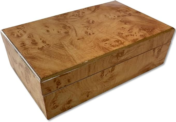 Cruiser's Caché Burl Wood Design Luxe Decorative Box | Fully Suede-Lined | Small - 8 inches | Amazon (US)