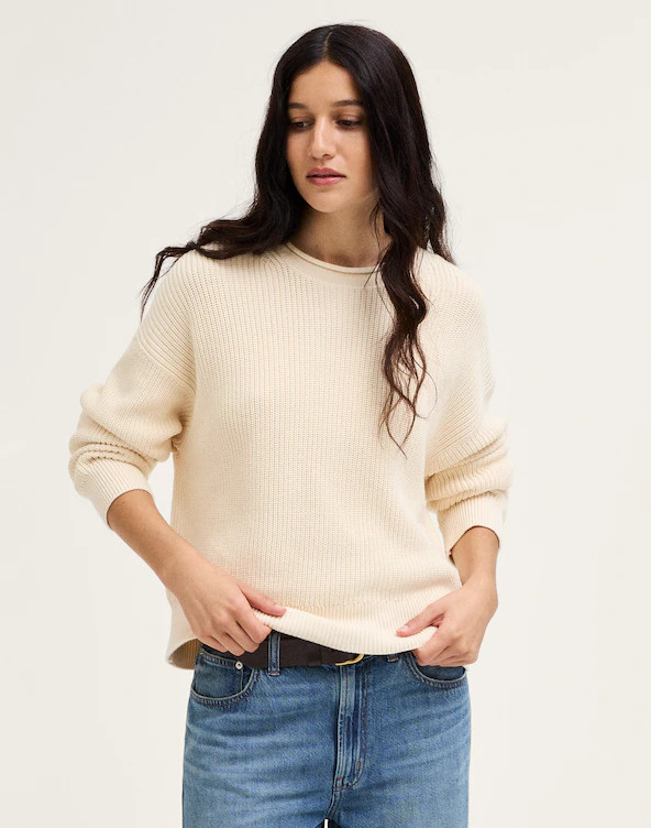 The Arden Crewneck Sweater in 100% Cotton | Madewell