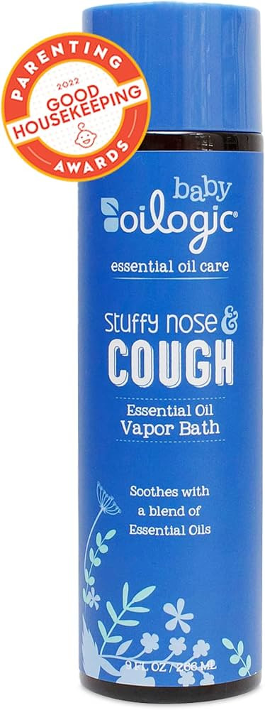 Oilogic Stuffy Nose and Cough Vapor Bath Relief for Babies & Toddlers, Essential Oil Breathe Blen... | Amazon (US)