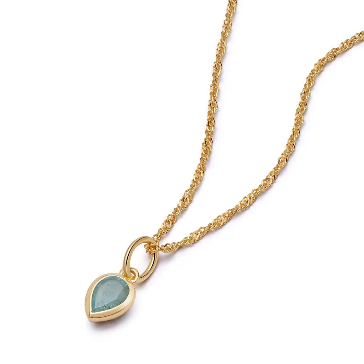 Birthstone Charm Necklace 18ct Gold Plate | Daisy London Jewellery
