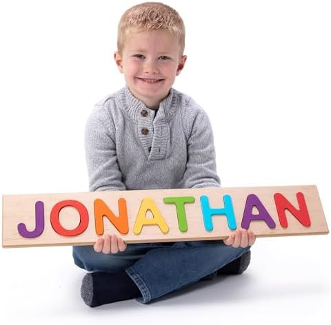 Fat Brain Toys Fat Brain Toys Wooden Personalized Name Puzzles for Toddlers 1-3+, Custom Puzzles,... | Amazon (US)