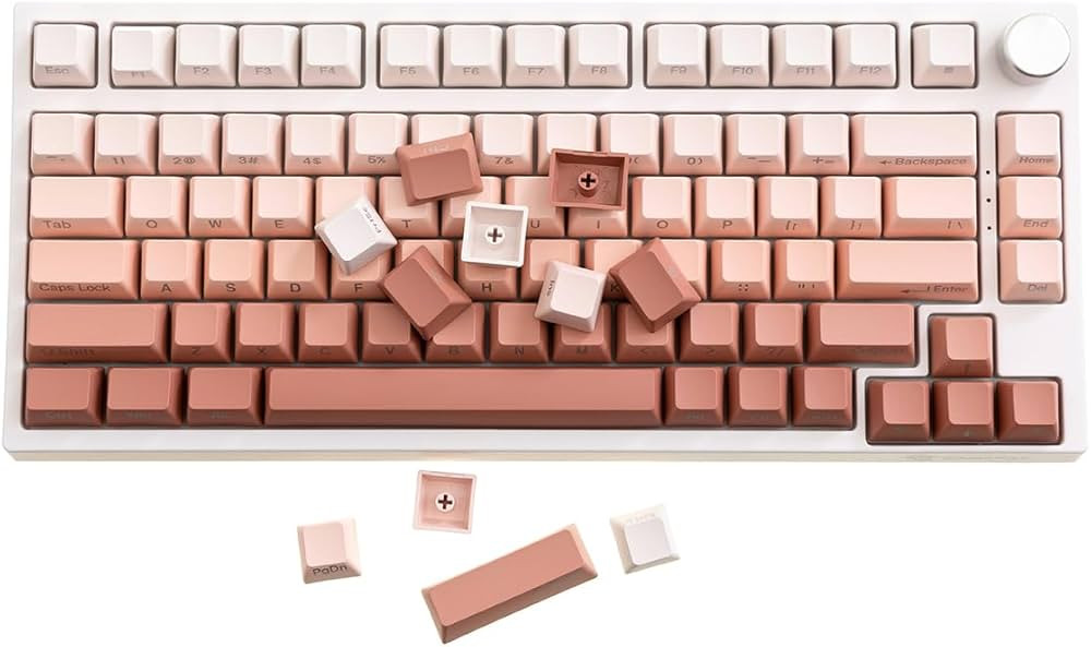 GK GAMAKAY 123 Keys Pink Gradient Keycaps Set, OEM Profile Side Hot-Stamping PBT Keycap Set Suita... | Amazon (US)
