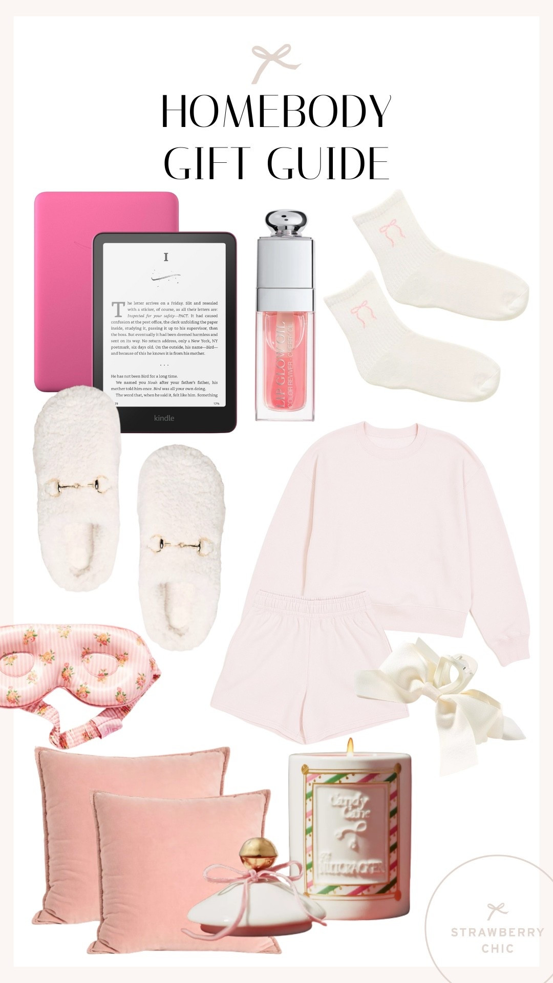 Gift guide for the homebody in your life. I am loving the lounging set, kindle, and slip eye mask! I would also grab them fluffy slippers, a nice candle, and the Dior lip hydrating gloss! Great gifts that’ll be used over and over again! 

#LTKSeasonal #LTKHoliday #LTKGiftGuide