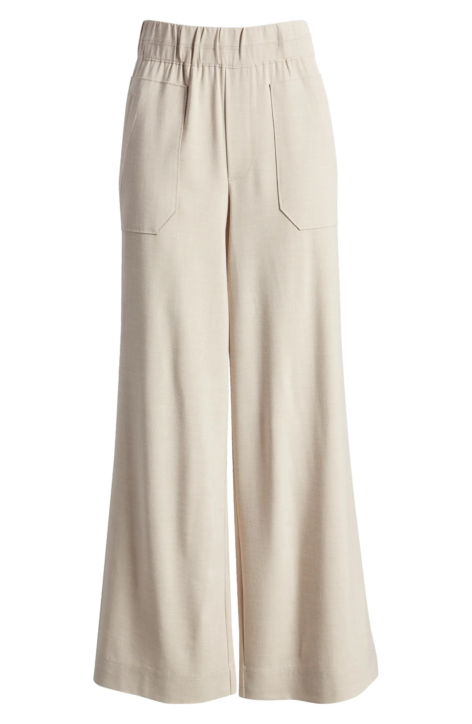 High Waist Patch Pocket Wide Leg Pants | Nordstrom