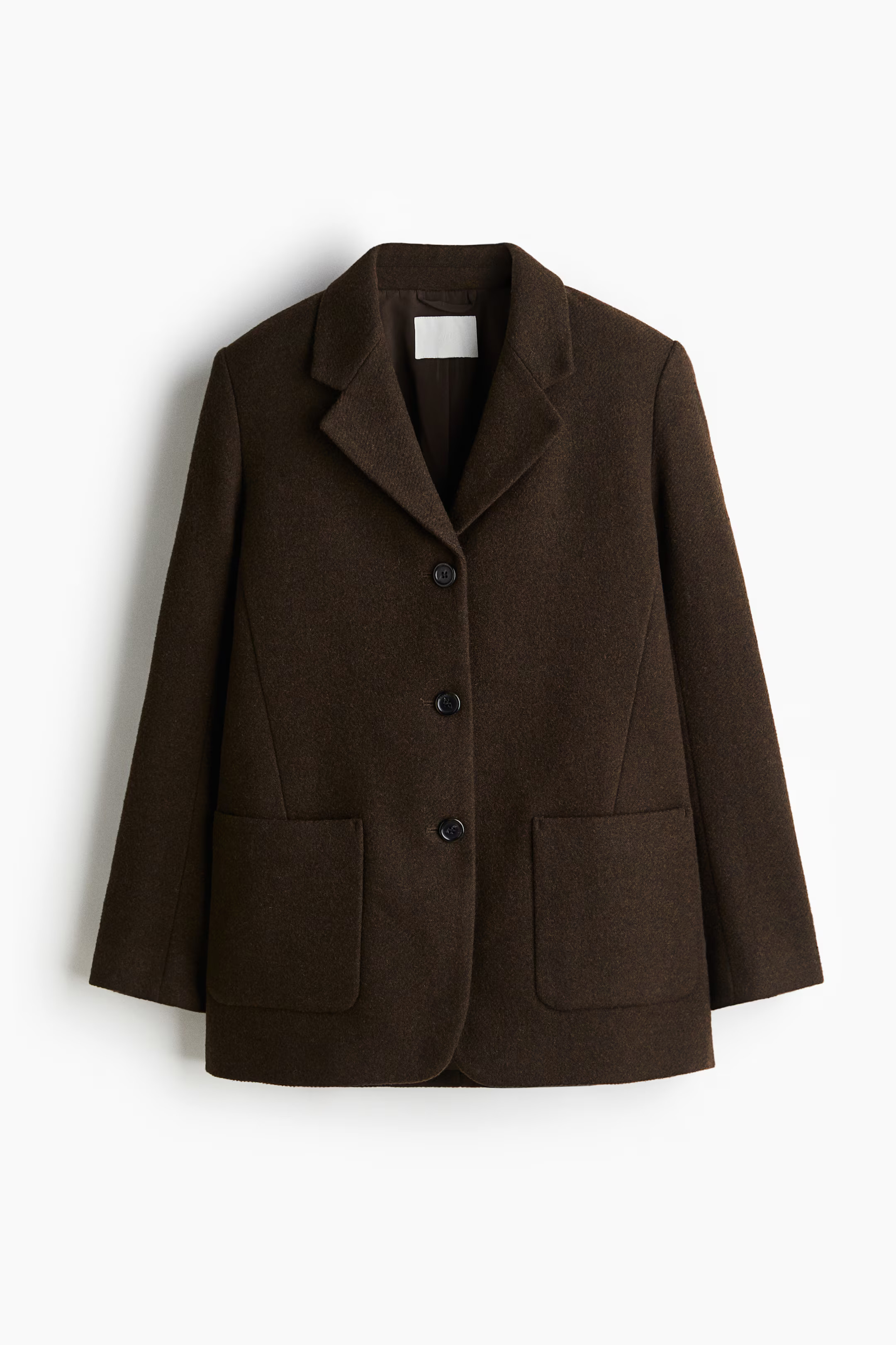 Single-Breasted Blazer - Dark brown/houndstooth pattern - Ladies | H&M US | H&M (US + CA)