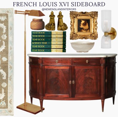 New England Interiors • French Louis XVI Sideboard • Lighting, Marble Sideboard, Antique Wall Art, Bookends, Books, Candle, Rug, Accents. 🐶📚

#newengland #french #france #paris #parisian #homeinspo #antique #vintage #sideboard #interiordesign

#LTKhome #LTKtravel