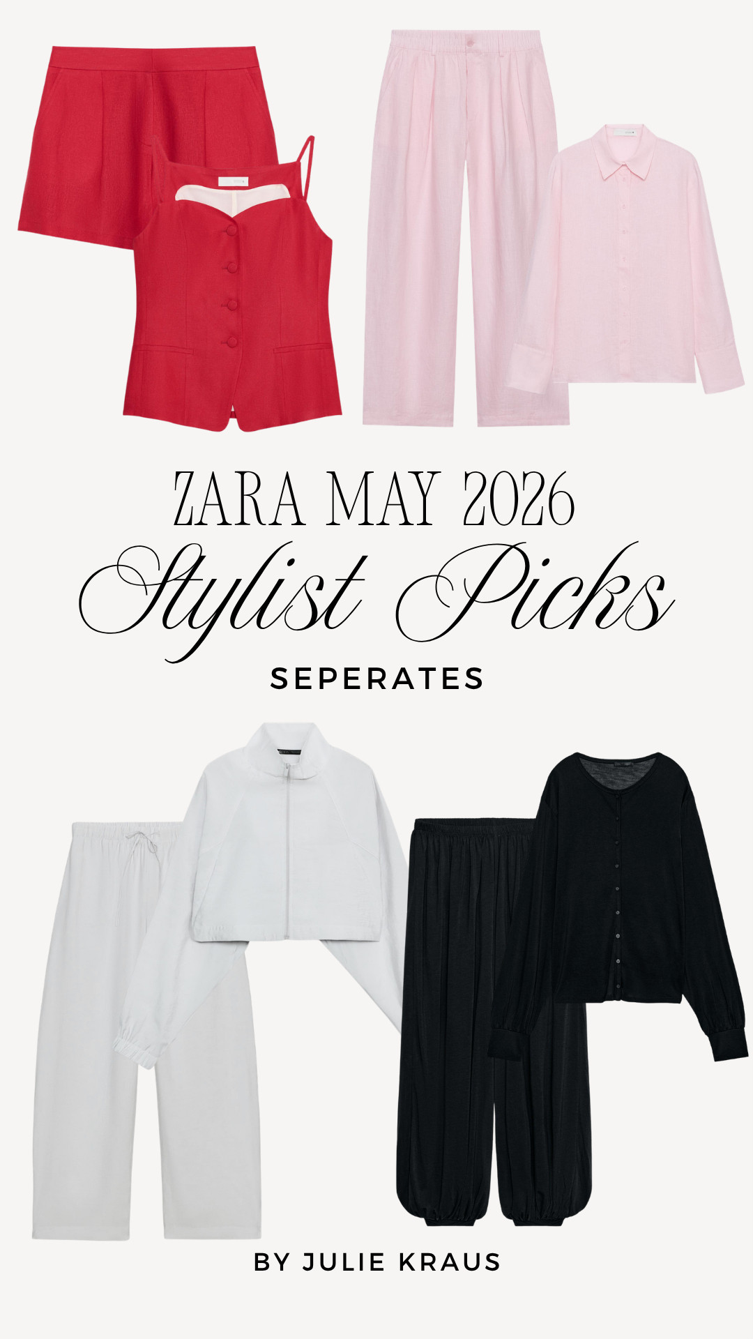 My favorite Zara separates right now. I love these for mixing, matching, and building outfits you'll reach for all season long. Zara Separates • Mix and Match Outfits • Stylist Picks from Zara 

 #LTKSeasonal #LTKOver40