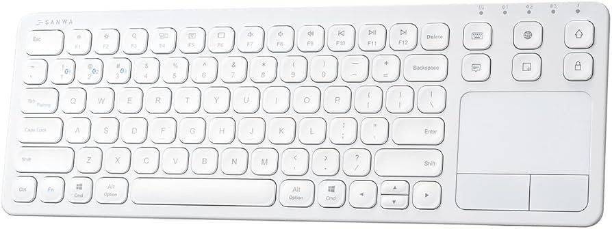 SANWA Multi Device Bluetooth Keyboard with Touchpad, Rechargeable Keypad with Trackpad for Laptop... | Amazon (US)