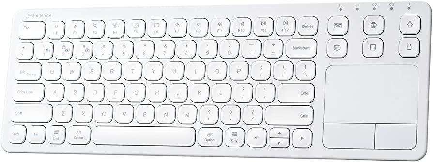 SANWA Multi Device Bluetooth Keyboard with Touchpad, Rechargeable Keypad with Trackpad for Laptop... | Amazon (US)