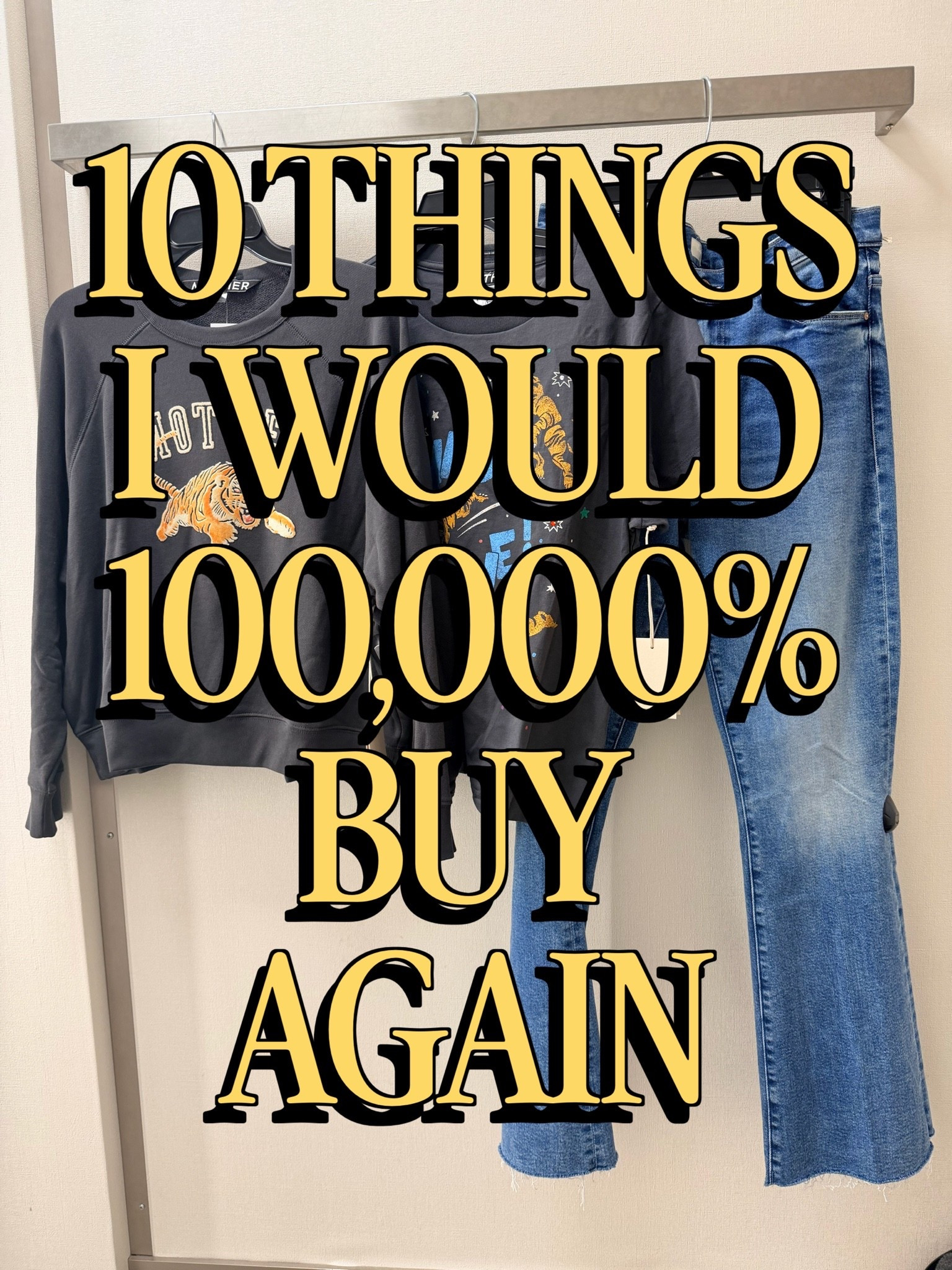 10 THINGS I WOULD 100,000% BUY AGAIN 🙌

(Comment PIXIE for the links.)
Not just things I liked when I bought them—these are the pieces I actually wear, repeat and own (or plan to own!) in multiple colors.

1. Tiger sweatshirt + tee 🐅
    If it has a tiger on it, it’s probably—definitely—coming home with me.
2. Long-sleeve tees
    I recently bought these in three colors because they’re so good and practical. I’ll absolutely be going back for more.
3. Super-soft sweatshirts
    Nicely priced, incredibly soft and something I buy in new colors season after season—even in the summer.
4. Button-up + pull-on shorts sets
    I own two sets from this brand and wear them constantly through spring, summer and fall. This one is even perfect for game day!
5. My everyday crossbody
    I have it in two colors, carry one of them almost daily and will definitely be adding another. It goes on every vacation, too.
6. My “Jennifer Aniston jeans”
    I own two washes—and so many of you have bought and loved them too.
7. The chartreuse V-neck tee
    An inexpensive, low-commitment way to try the color trend…and it turns out I love it. I wear it all the time and have already bought it in black.
8. Elevated pull-on shorts
    Comfortable, current and easy to dress up. They come in multiple colors, and the longer length is so wearable.
9. The Weekender jeans
    I’ve bought this style approximately 8,564 times since discovering them. 😂 The newest wash is so soft and stretchy, the cut is incredibly flattering, and I keep buying them year after year.
10. Snakeskin sandals
    A new brand for me, but I’ve worn these constantly all summer. Snakeskin still feels so modern heading into fall, so I’ll be wearing them until the weather makes me stop.

These are the kinds of purchases I want in my closet: pieces that earn their keep because I genuinely reach for them again and again.

Which one would make your 100,000%-buy-again list?

Comment PIXIE below to receive a DM with the link to this post on my LTK ⬇ https://liketk.it/6n6LK

#LTKSeasonal #LTKstorytime #LTKOver40