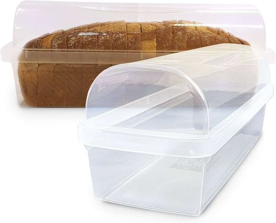 Kitchen Discovery Plastic Bread Box Container- Bread Box Plastic Storage- Plastic Bread Holder fo... | Amazon (US)