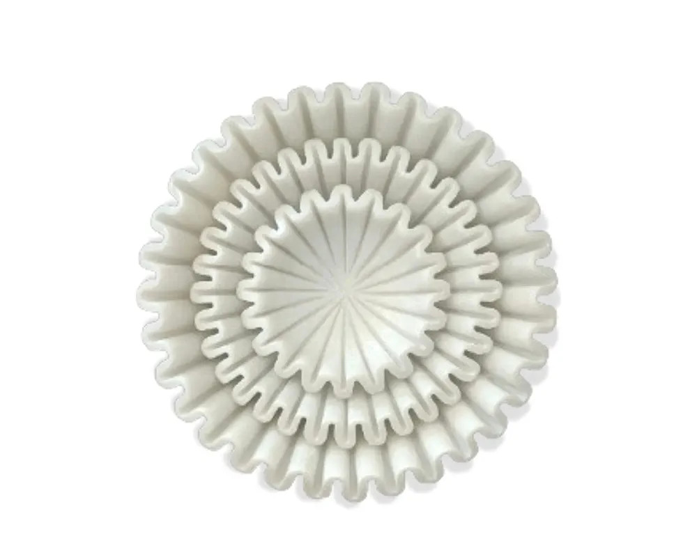 Marble Ruffle Bowl, Set Of 3 6/9/12 Decorative Marble Scallop Bowl Flower Bowl Fruit Bowl Ruffled... | Amazon (US)