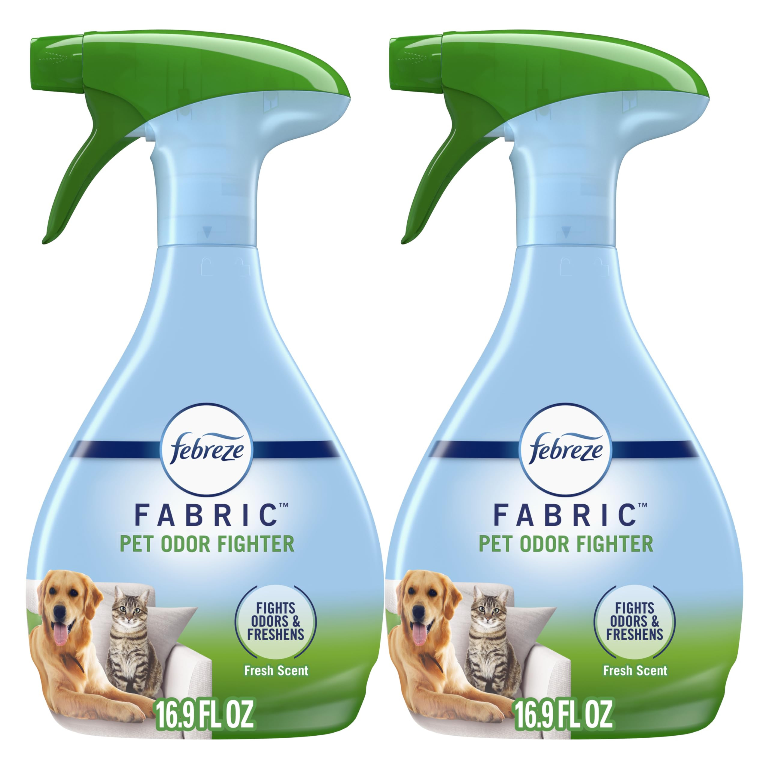 Febreze Refrescante de tela para combatir los olores de mascotas, 16.9 onzas, paquete de 2 | Amazon (US)