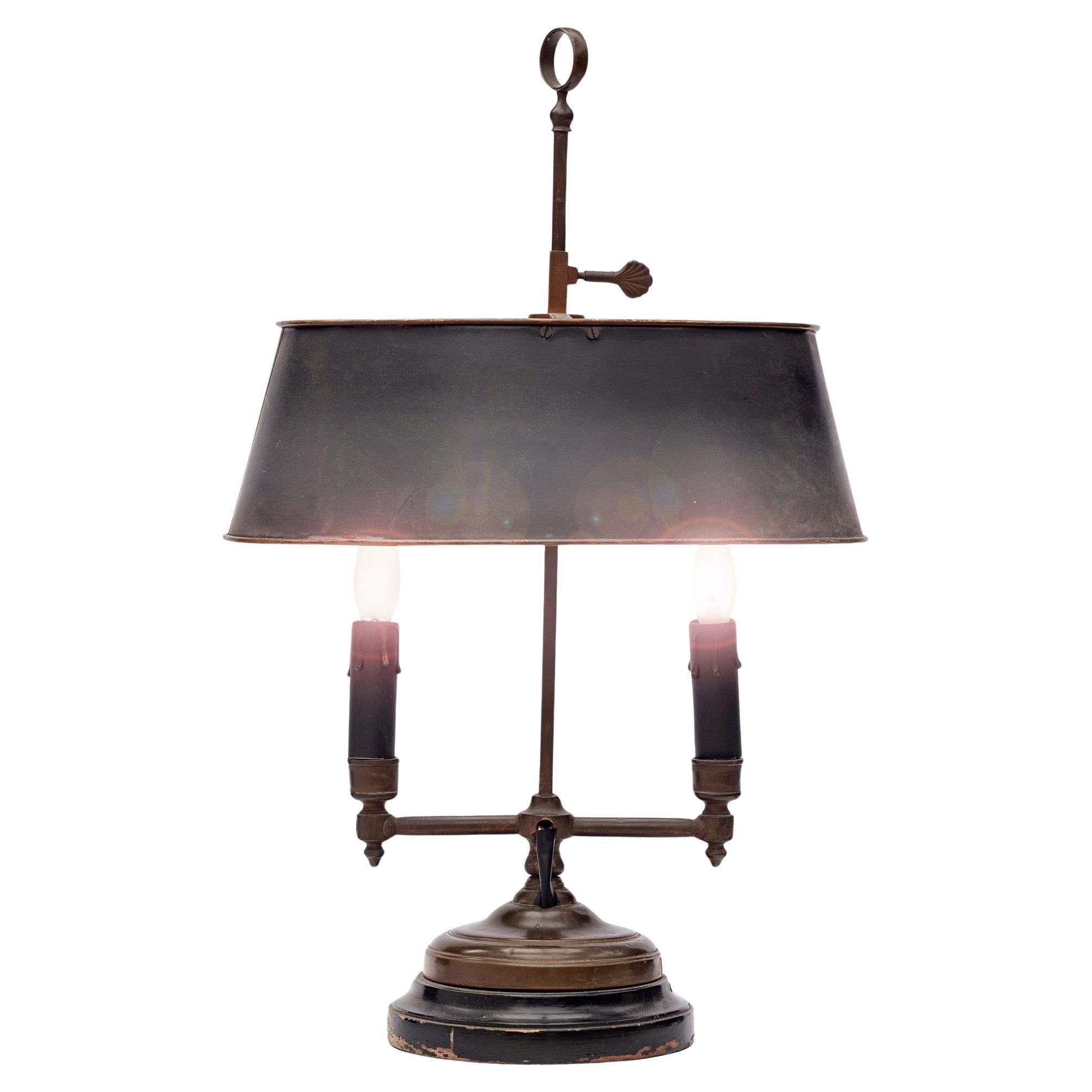 Table Bouillotte Lamp with Metal Shade | 1stDibs
