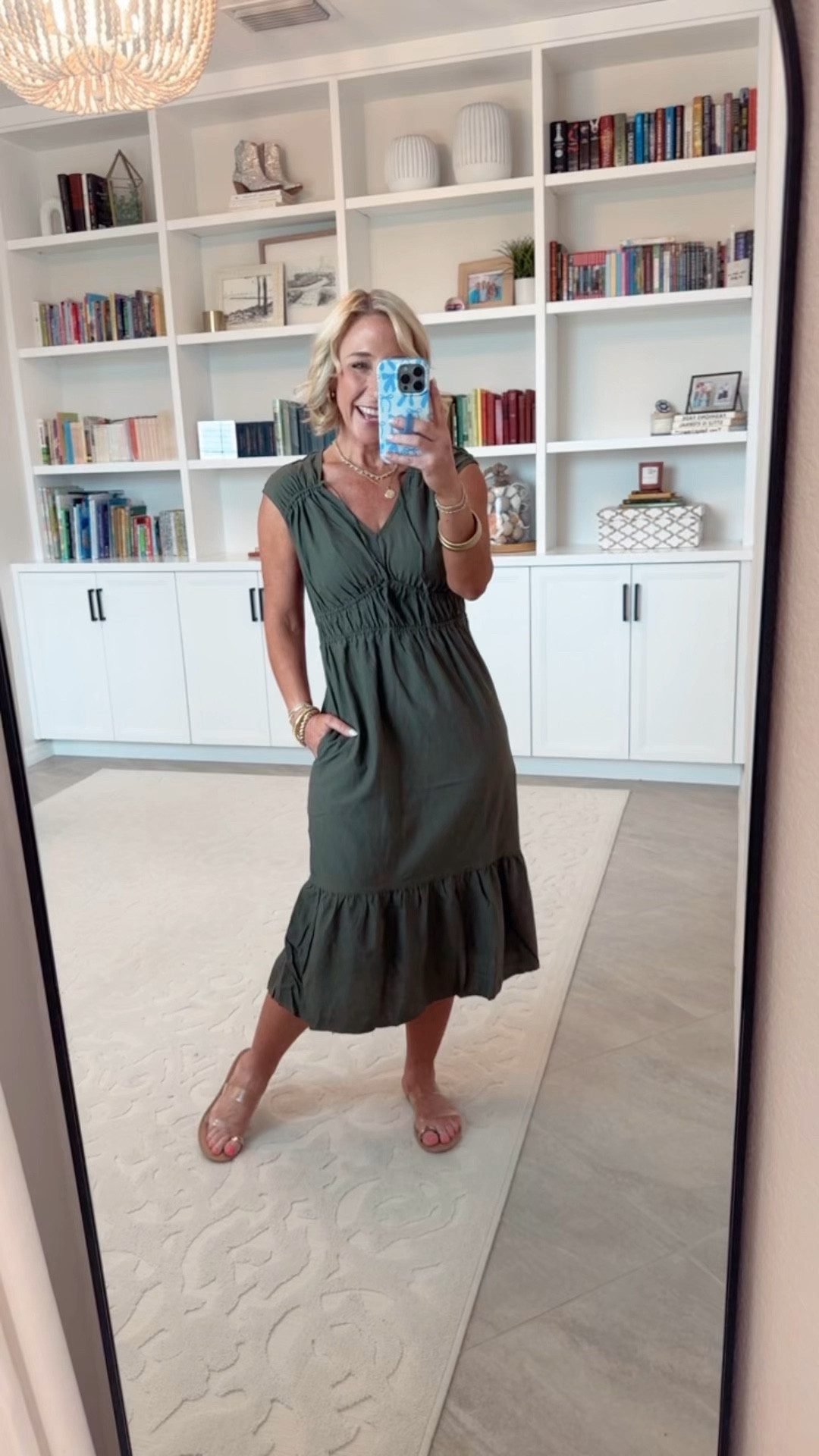 Walmart; new arrivals - part 1:
* V-neck midi dress - size XS. $19.98. 4 colors.
* Sandals - tts. 

#LTKSeasonal #LTKFindsUnder50 #LTKOver40