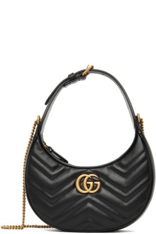 Black Mini GG Marmont Bag | SSENSE