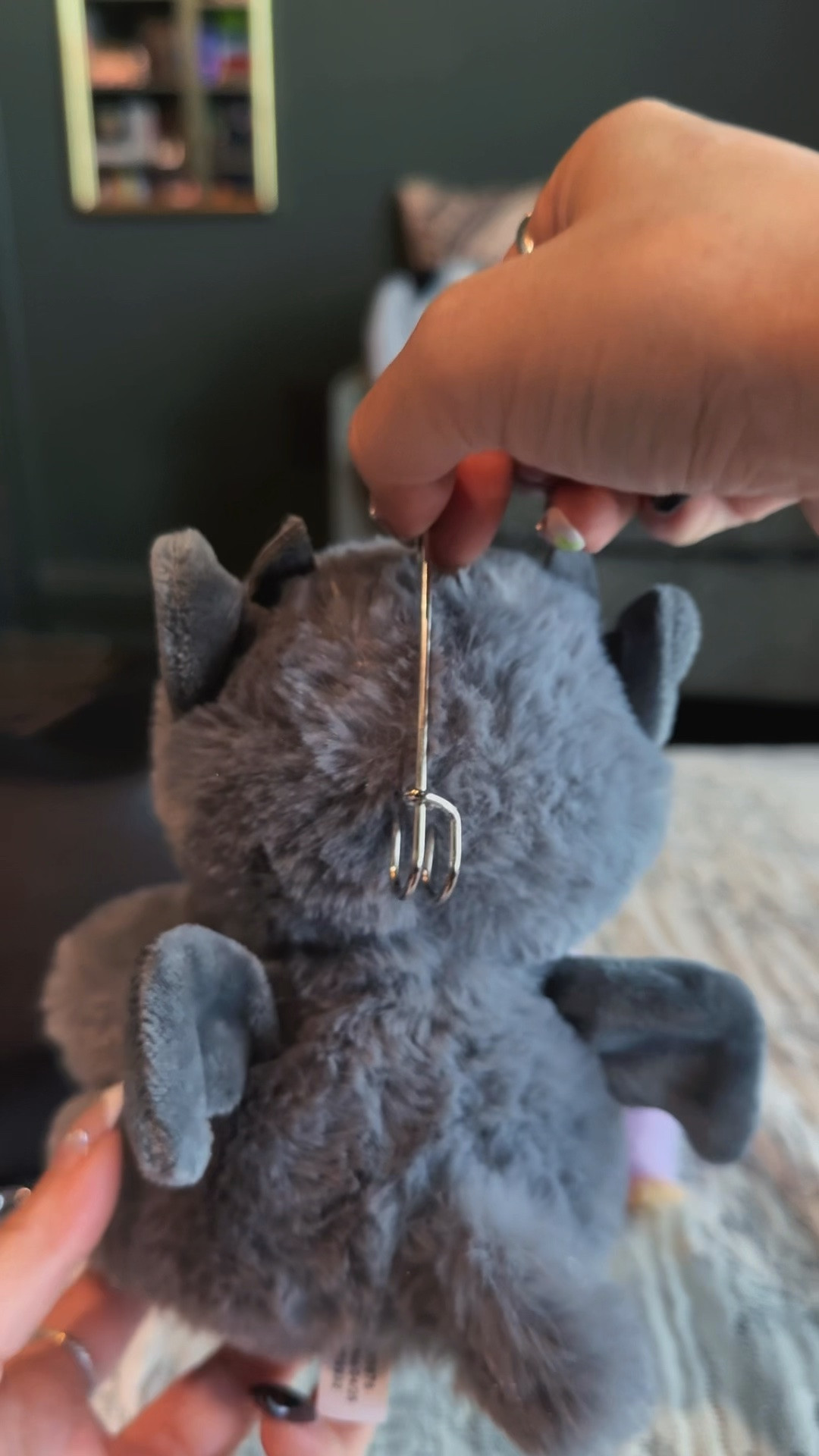 Plushie into charm 🖤