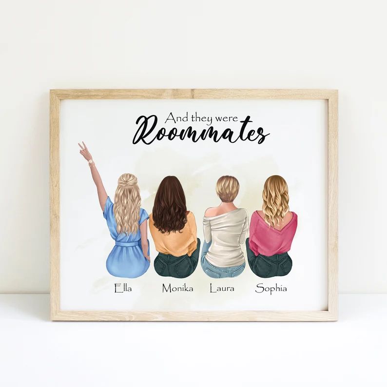Roommate Graduation Gift Custom Roommates Print Personalized - Etsy | Etsy (US)