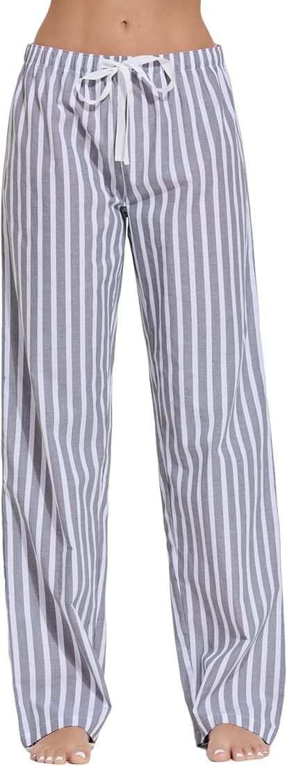 CYZ Women's 100% Cotton Woven Poplin Sleep Pajama Pants | Amazon (US)