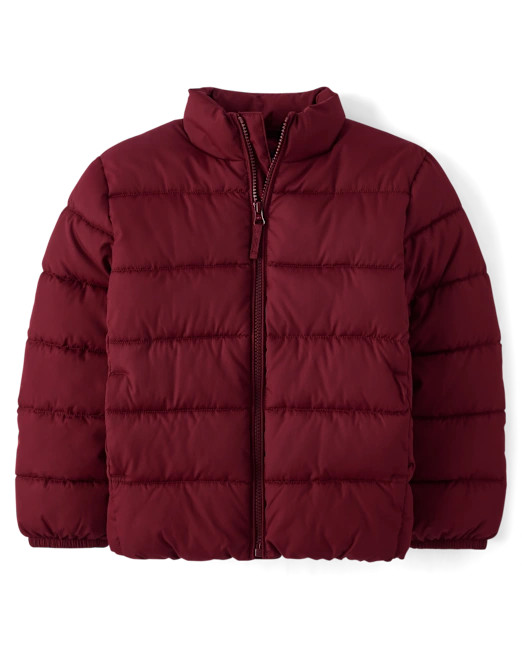 Boys Long Sleeve Puffer Jacket - REDWOOD | The Children's Place | The Children's Place