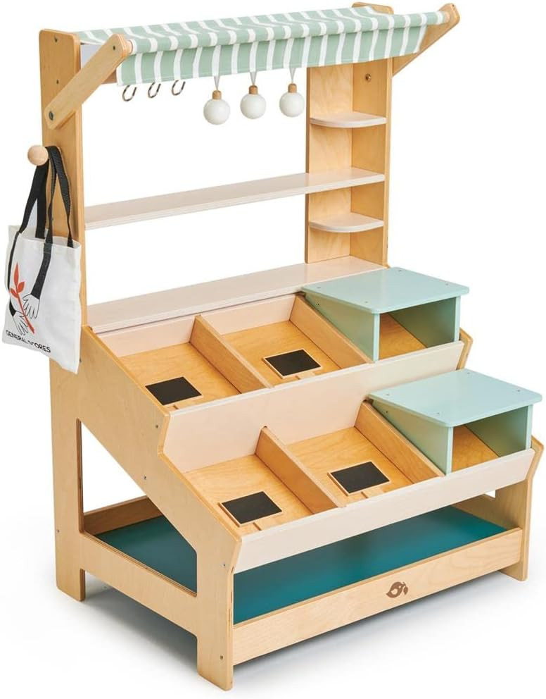 Tender Leaf Toys - General Stores - Toy Set for Kids - Beautiful Market Stall with Shelves Preten... | Amazon (US)