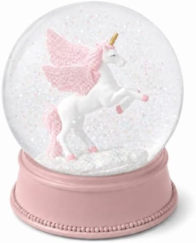 Unicorn Snow Globe for Girls, 100MM Pink Glitter Glass Snowglobe | Pink Unicorn, Snow Globes for ... | Amazon (US)
