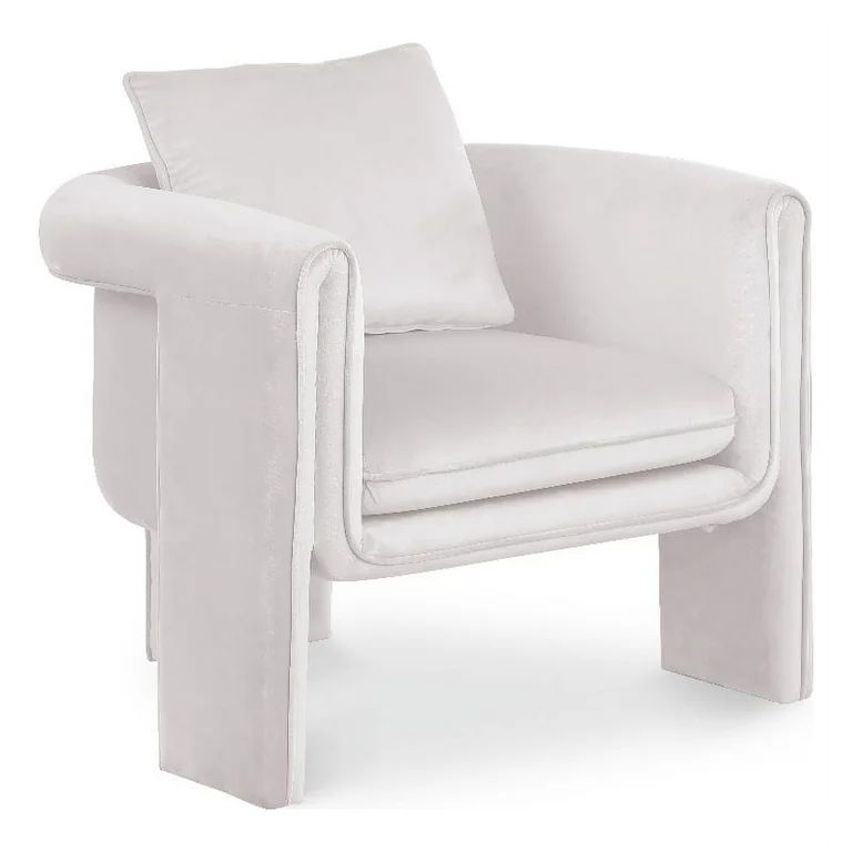 Meridian Furniture Sloan Cream Velvet Accent Chair | Walmart (US)