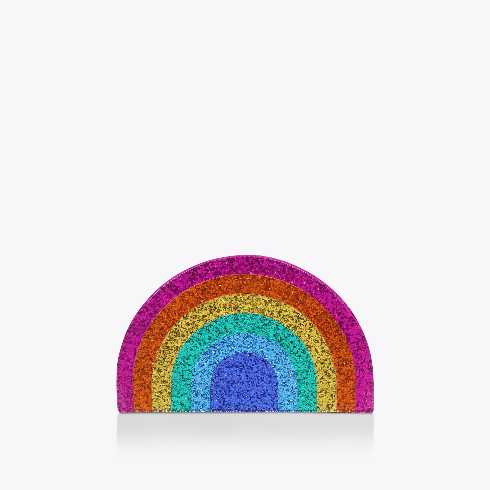 RAINBOW CLUTCH Mult Rainbow Glitter Clutch  by KURT GEIGER LONDON | Kurt Geiger (Global)