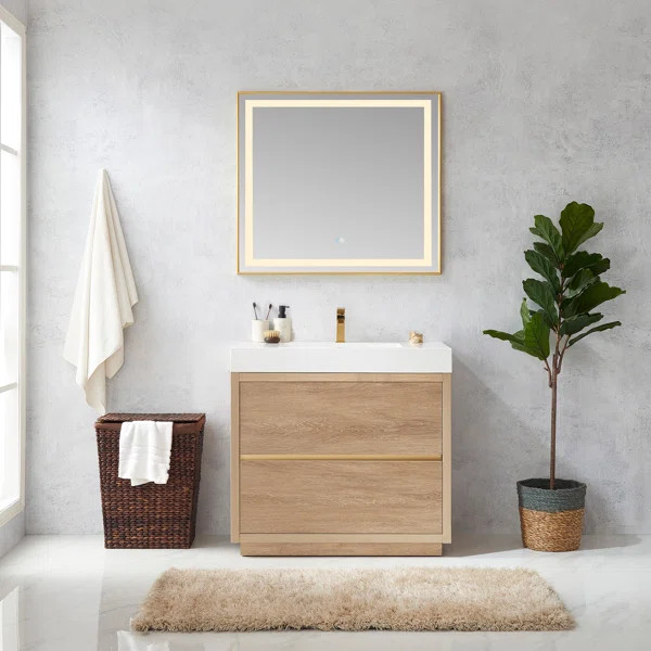 Ferida 35.8'' Single Bathroom Vanity with Composite Top | Wayfair North America