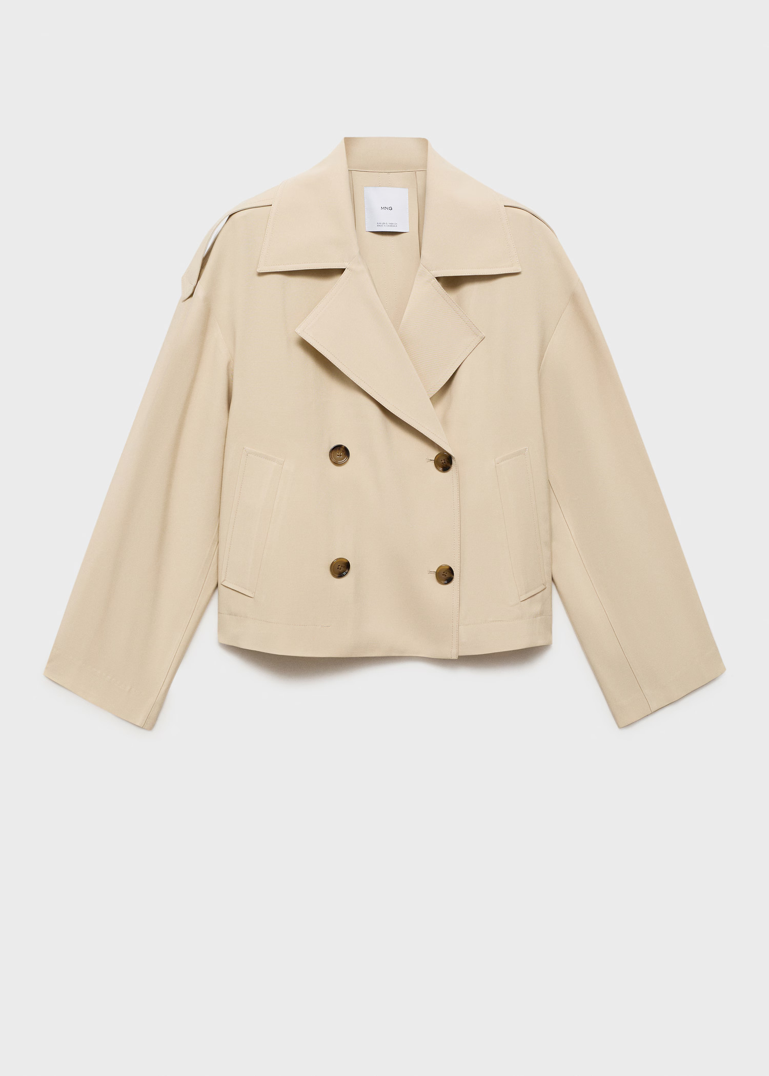 Double-breasted jacket with lapels - Women | MANGO United Kingdom | MANGO (UK)