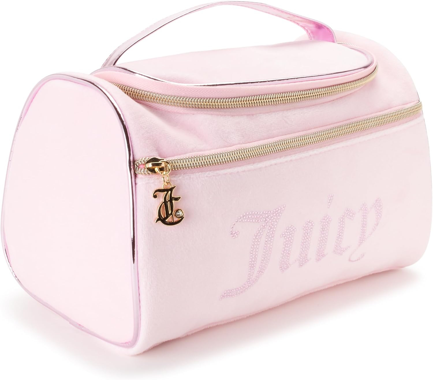 Juicy Couture Women's Cosmetics Bag - Hanging Travel Makeup and Toiletries Small Duffel Bag, Pink | Amazon (US)