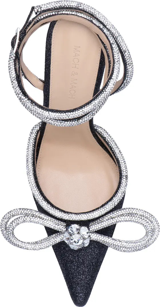 Double Crystal Bow Pointed Toe Pump (Women) | Nordstrom