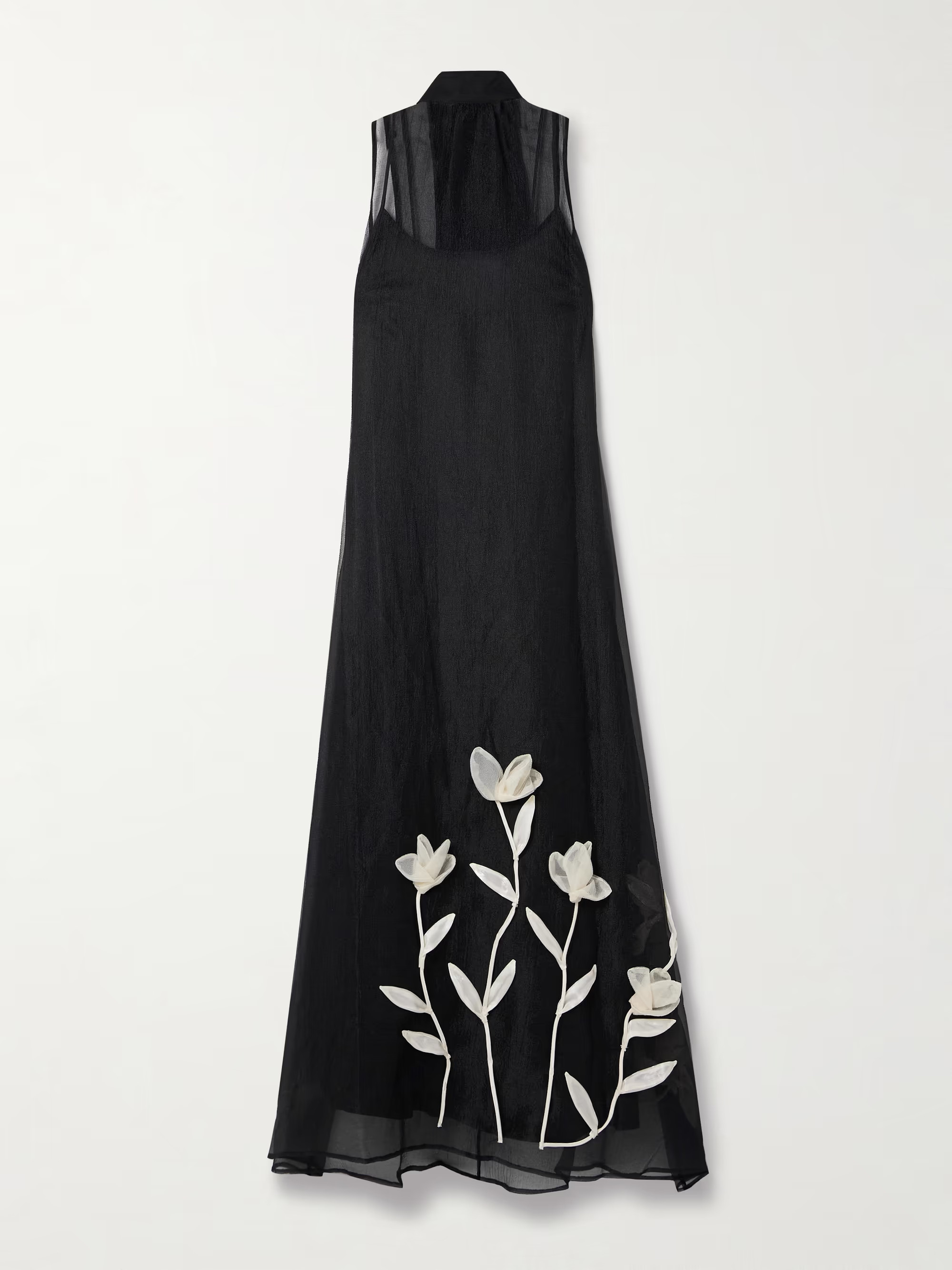 Albee appliquéd chiffon turtleneck maxi dress | NET-A-PORTER (UK & EU)