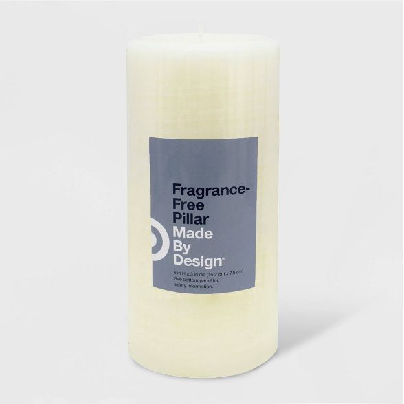 Unscented Pillar Candle Cream - Made By Design™ | Target