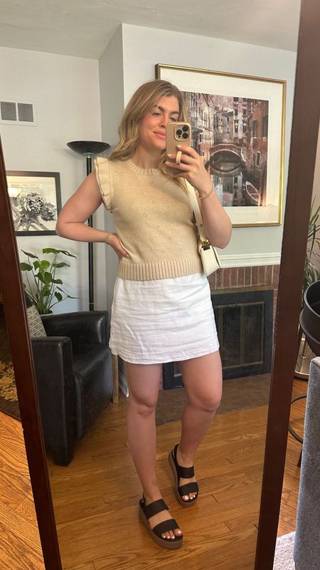 This linen skirt is part of the Abercrombie Memorial Day sale and it has shorts underneath! Wearing a size medium and it’s true to size. 🤍

#LTKSeasonal #LTKfit #LTKsalealert
