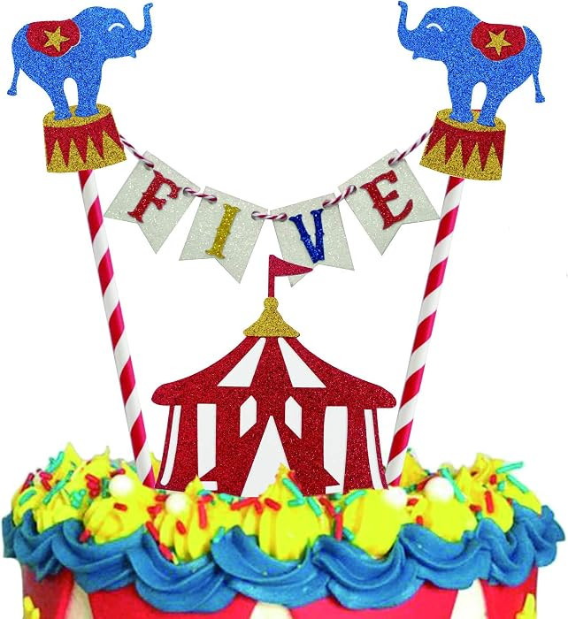 Circus 5th Birthday Cake Topper | Amazon (US)