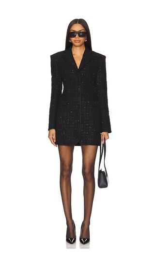 Boucle Blazer Dress in Black | Revolve Clothing (Global)