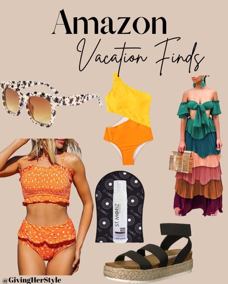 Amazon vacation finds! 
| amazon | vacation | vacation outfit | vacation essentials | travel | amazon travel | amazon vacation | swimsuit | resort | resort wear | Cabo | New Mexico | cruise | spring | summer | traveling | swimsuits | swimwear | swim coverup | matching set | two piece set | tropical | sunglasses | self tanner | sandals | beach | island | Hawaii | island outfits | outfit ideas | amazon style | amazon fashion | Amazon must haves | best of amazon | best of amazon prime | vacation wear | two piece swim | bathing suit | bikini | earrings | beaded earrings | destination wedding | 

#LTKunder100 #LTKunder50 #LTKSeasonal
